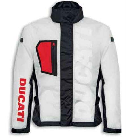 Ducati Aqua Clear Rain Jacket 98107121 - Waterproof Motorcycle Riding Gear for Men & Women - Perfect for Commuting, Touring & Outdoor Adventures