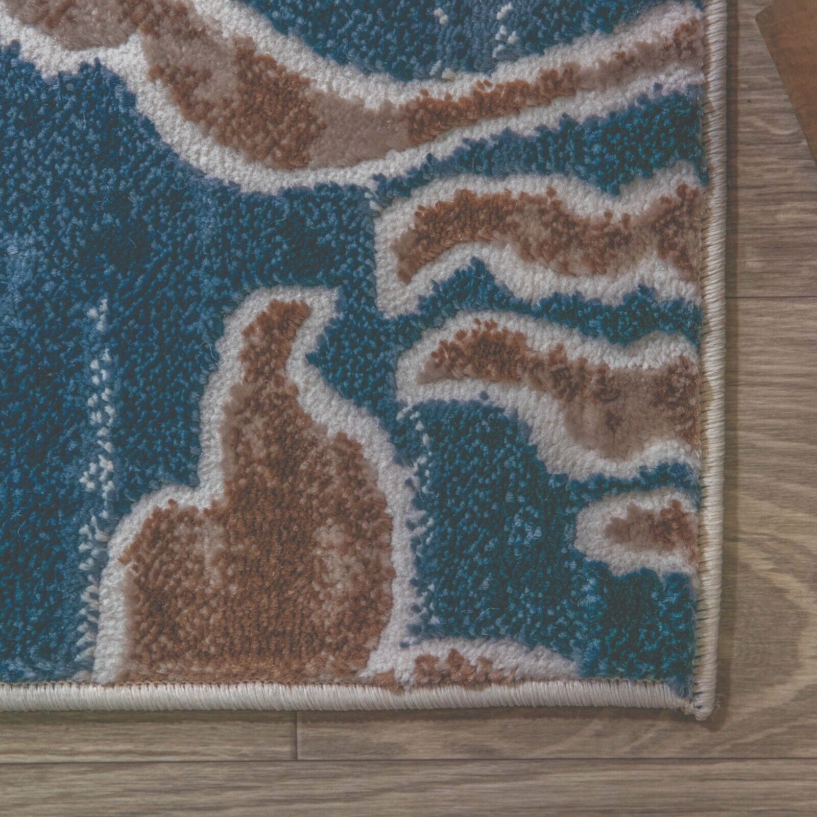 Storyville Scroll Modern Indoor Area Rug & Runner Rug - Soft Non-Slip Living Room Carpet for Bedroom, Hallway, and Home Decor