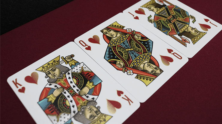 Premium Oath Standard Playing Cards - Burgundy Red Deck for Poker, Blackjack & Card Games | Ideal for Casino Nights, Magic Tricks & Family Game Nights