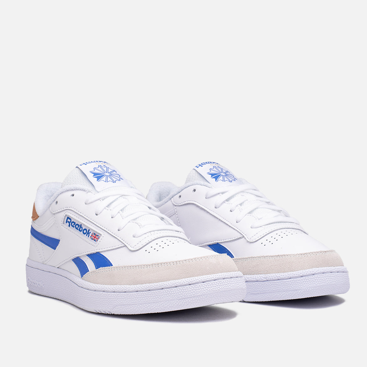 CLUB C Revenge Sneakers in White & Court Blue - Classic Retro Style for Men & Women | Perfect for Casual Wear, Gym, and Street Fashion