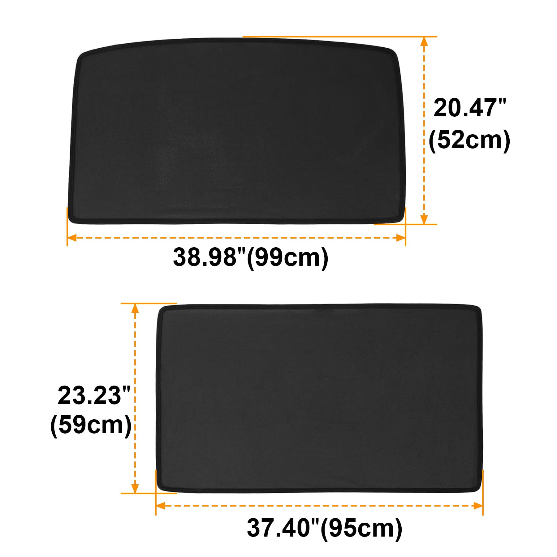 Tesla Model S Sunroof Sunshade - Foldable UV Protection Glass Roof Cover for 2016-2021 Models | Perfect for Summer Driving & Parking
