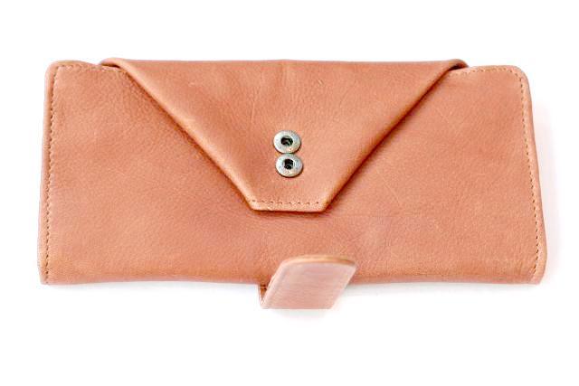 Premium Genuine Leather Envelope Wallet in Tan - Slim & Stylish for Everyday Use, Travel, and Business
