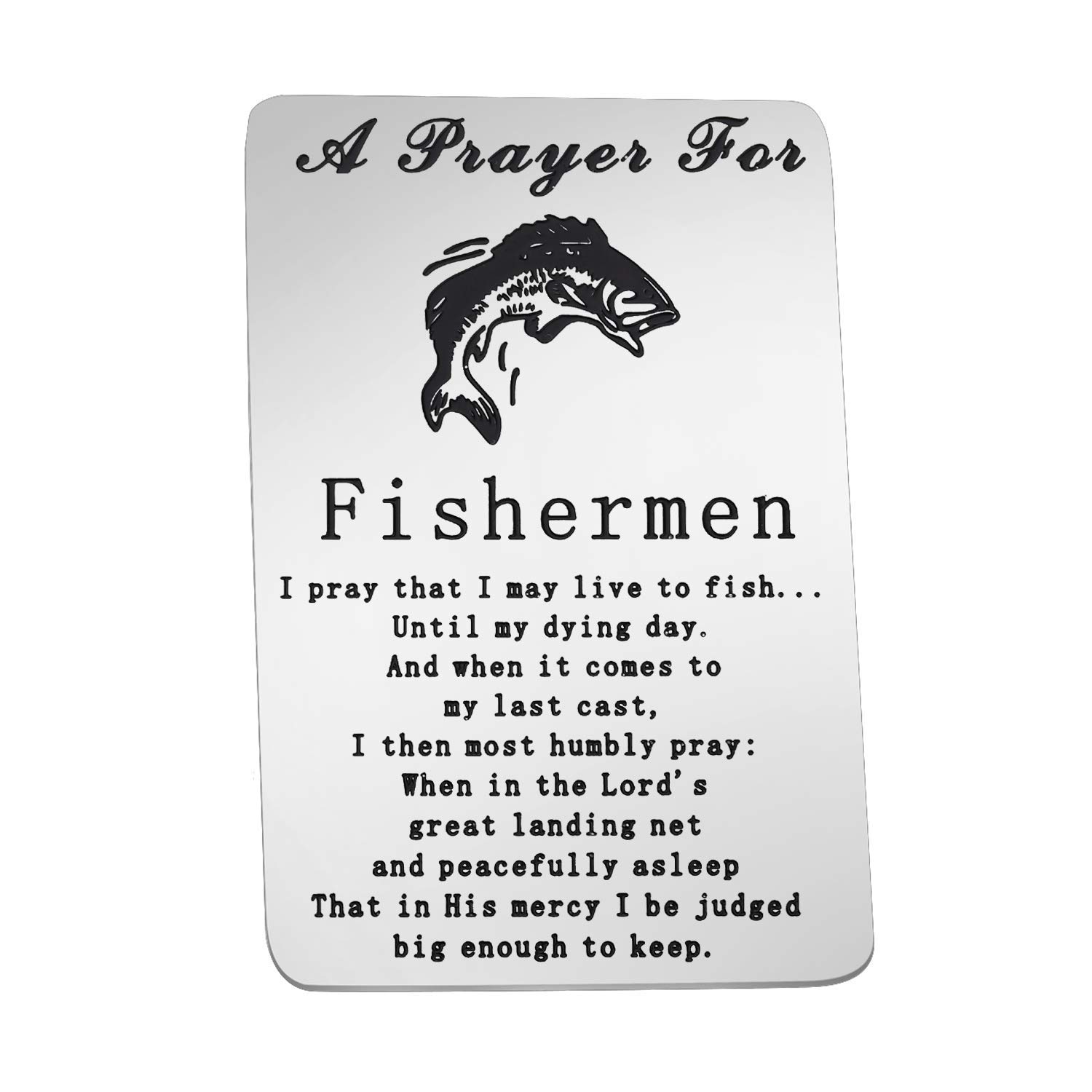 PLITI Fisherman Prayer Wallet Insert - Christian Fishing Gifts for Men, Dad, Grandfather & Godfather - Perfect for Father's Day, Fishing Buddies & Nautical Enthusiasts - Ideal for Church, Boat Trips & Outdoor Adventures