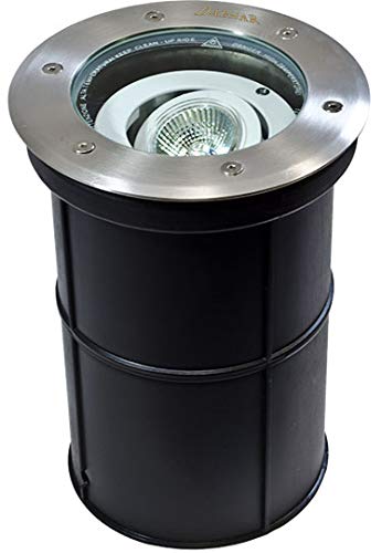 LV312-LED7 SS Well Light with Adjustable 7W LED MR16 Bulb 12V, Stainless Steel Recessed Lighting for Garden, Pathway & Landscape Illumination