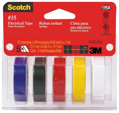 Scotch 10457DS Electrical Tape - 3/4 in x 60 ft, Black, Vinyl Insulation Tape for Electrical Wiring, Moisture & Corrosion Protection - Perfect for Home DIY, Automotive Repairs & Industrial Use