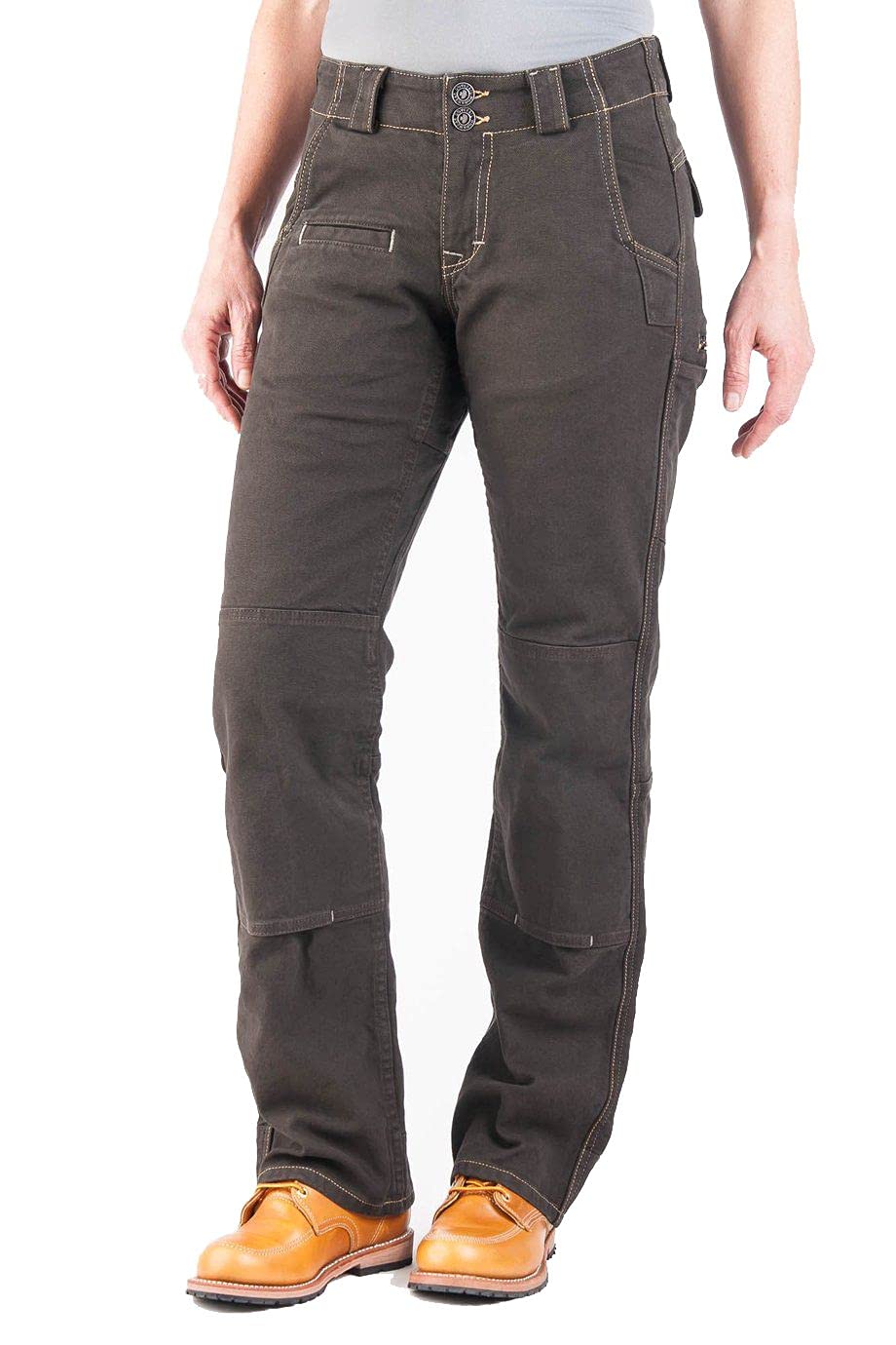 Dovetail Women's Relaxed Fit Cargo Pants with 10 Functional Pockets - Durable Workwear for Construction, Landscaping & Outdoor Activities