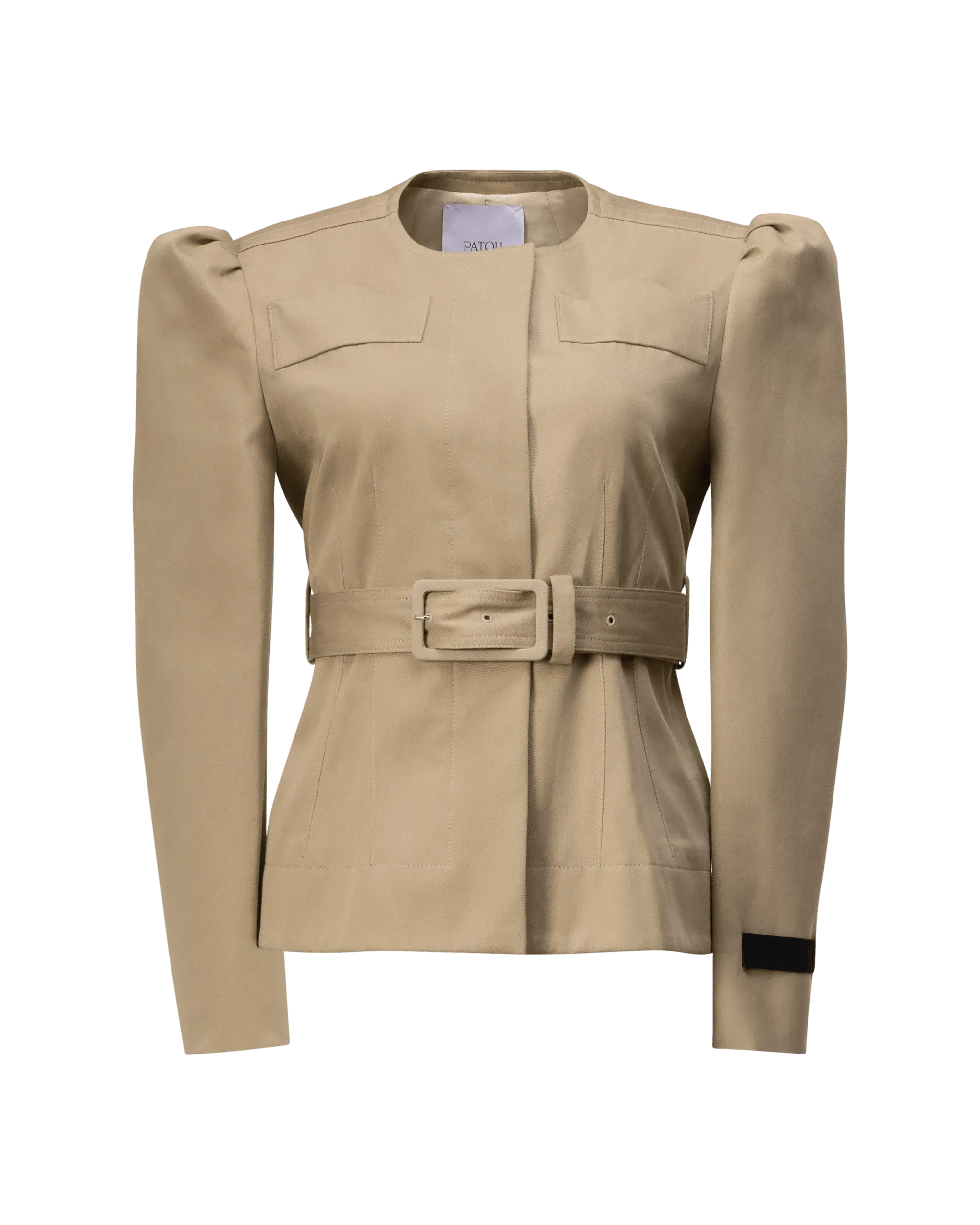 Stylish Belted Gabardine Cropped Jacket for Women - Trendy Slim Fit Blazer with Adjustable Waist - Perfect for Office, Business Casual & Spring Outfits