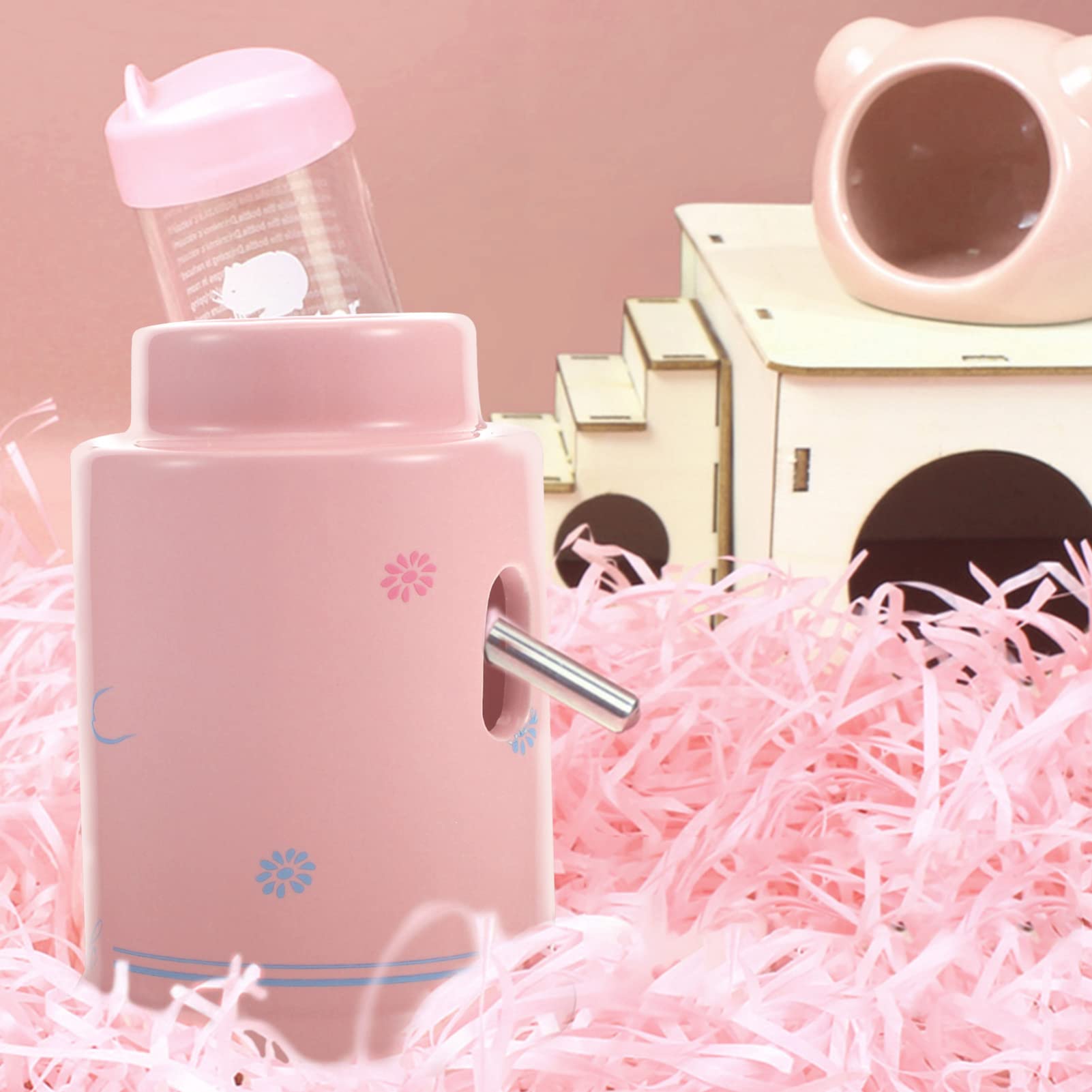 Balacoo Hamster Water Bottle Holder - Durable Pet Drinking Bottle Stand for Hamsters, Hedgehogs, and Small Animals - Perfect for Cage Accessories and Small Pet Hydration Needs