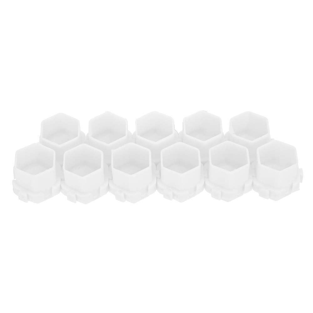 200Pcs White Tattoo Ink Cups - Disposable Pigment Holder for Tattoo Artists & Semi-Permanent Makeup | Empty Ink Storage Boxes for Professional Tattooing & Cosmetic Procedures