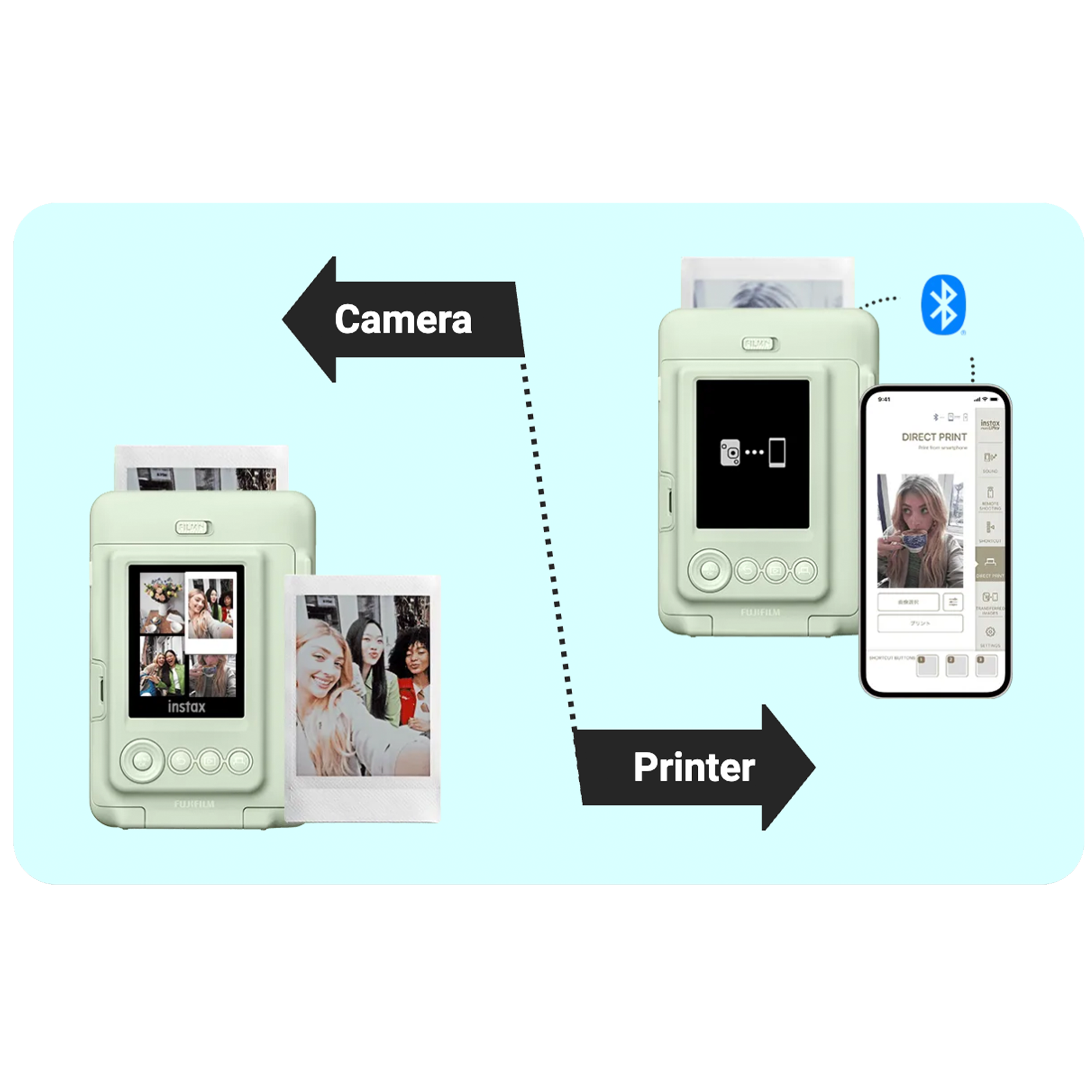 Fujifilm Instax Mini Liplay Hybrid Instant Camera with Bluetooth & Printing - Deep Bronze | Perfect for Travel, Parties & DIY Scrapbooking