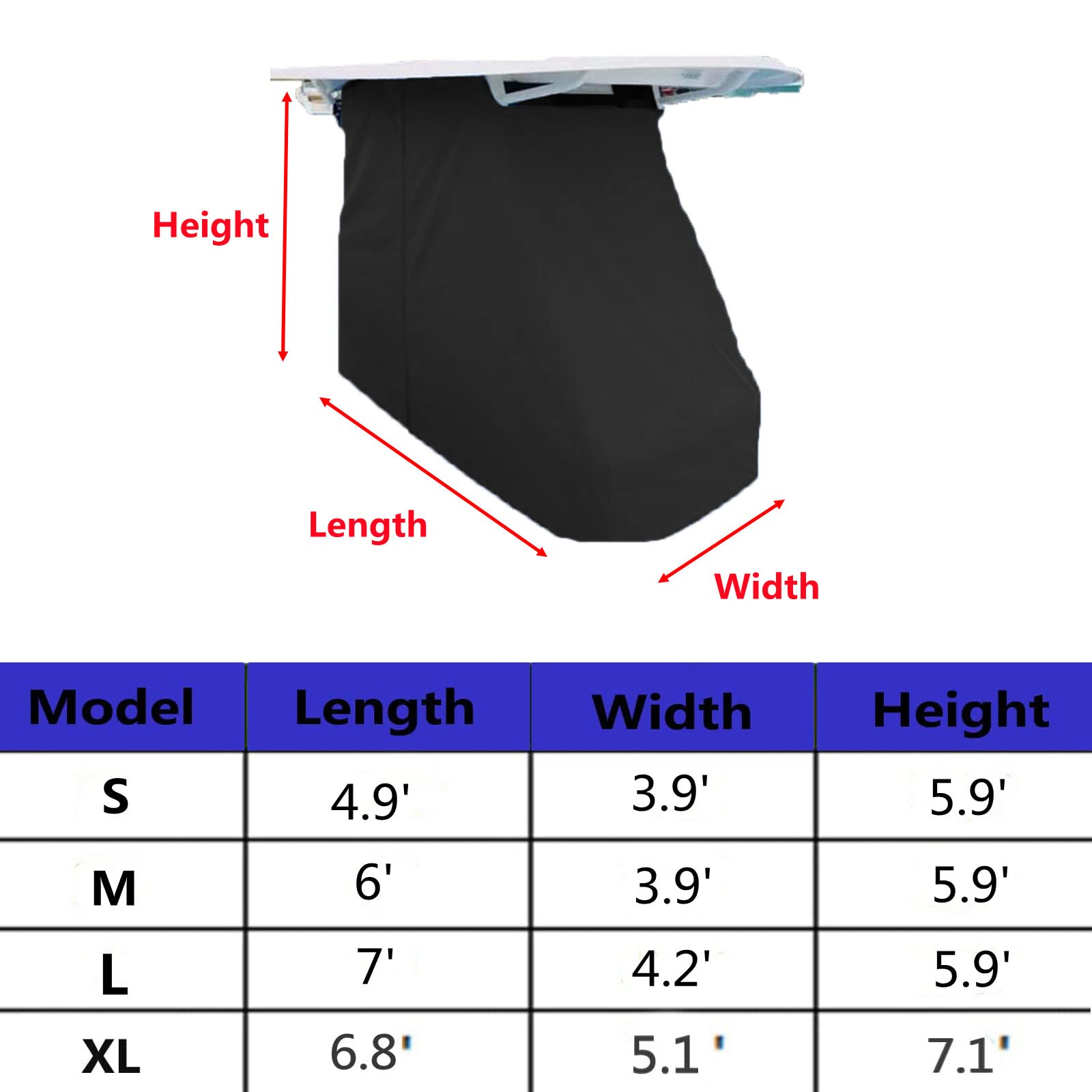 Universal T-Top Center Console Boat Cover - Waterproof Protective Cover for Center Console & Helm Seat, Trailerable (84
