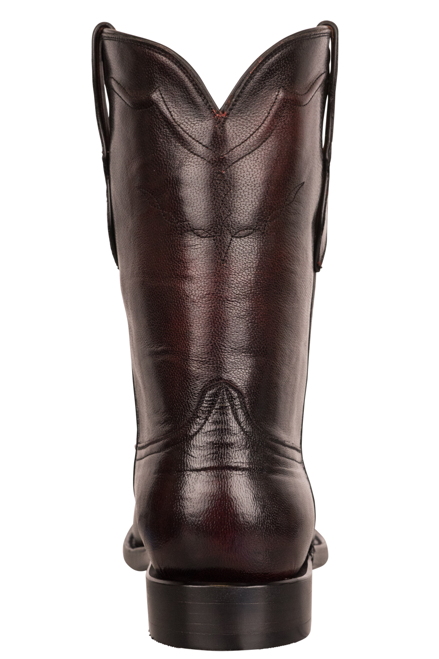 Black Jack Brush Off Goat Roper Boots in Black Cherry - Western Cowboy Boots for Men | Durable Leather Work Boots for Rodeo, Ranch & Outdoor Activities