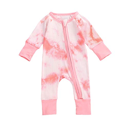 Tie Dye Zipper Front Pink