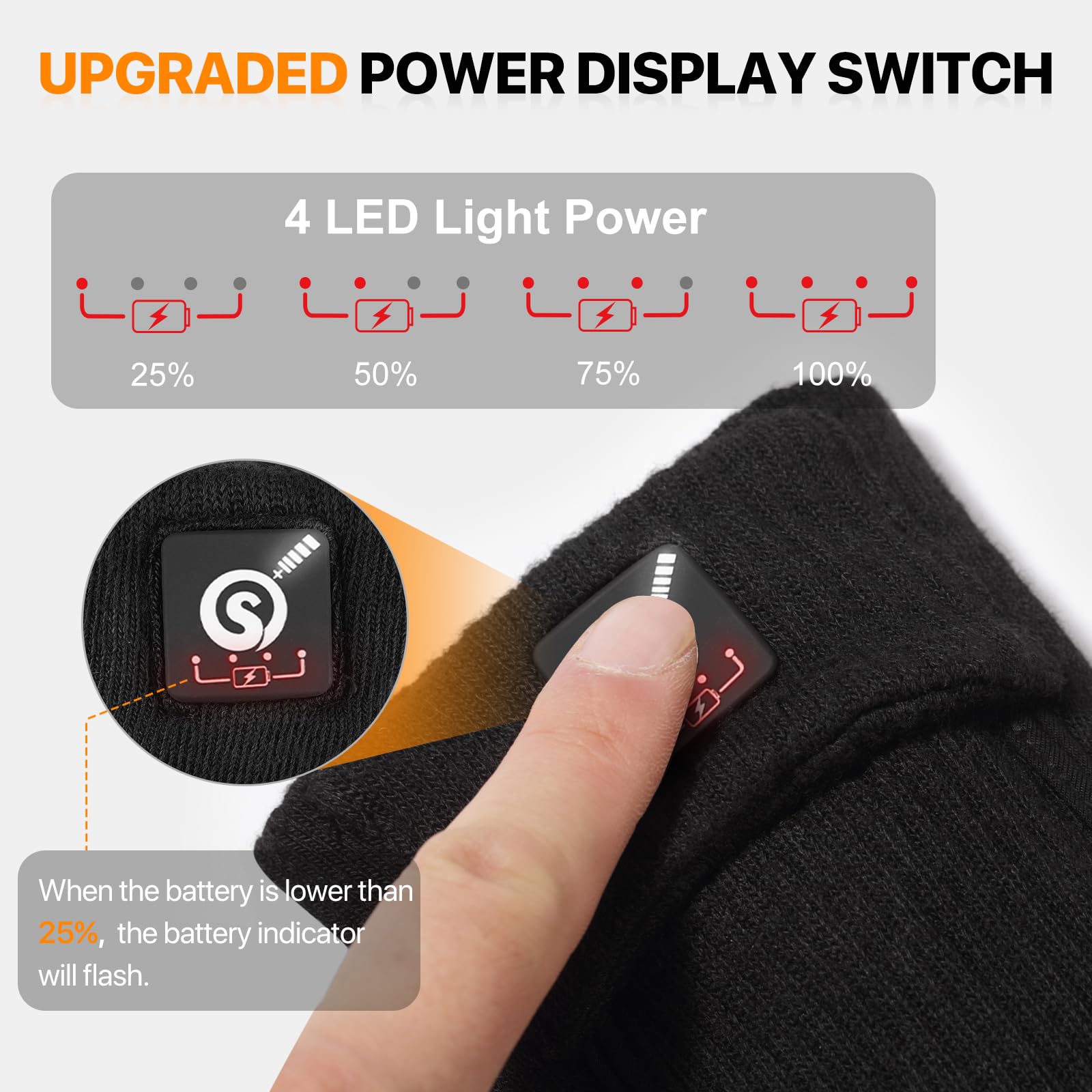 SNOW DEER Rechargeable Heated Socks for Men & Women - 7.4V Battery Electric Foot Warmers - Perfect for Skiing, Hunting, Fishing, Camping & Hiking in Cold Weather