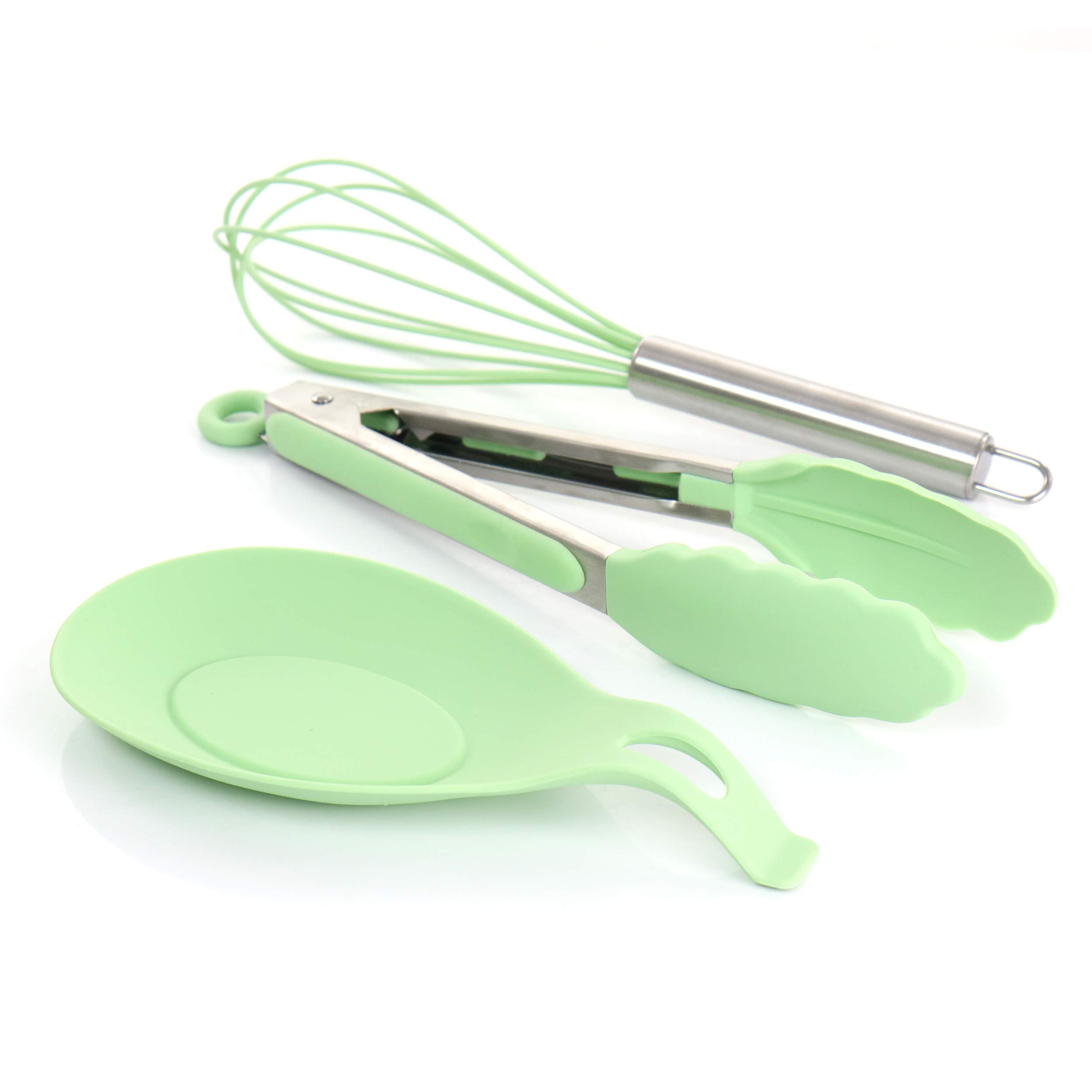 Premium 12-Piece Mint Green Cookware Utensil Set by MegaChef - Perfect for Kitchen, Cooking, Baking & Gift Giving
