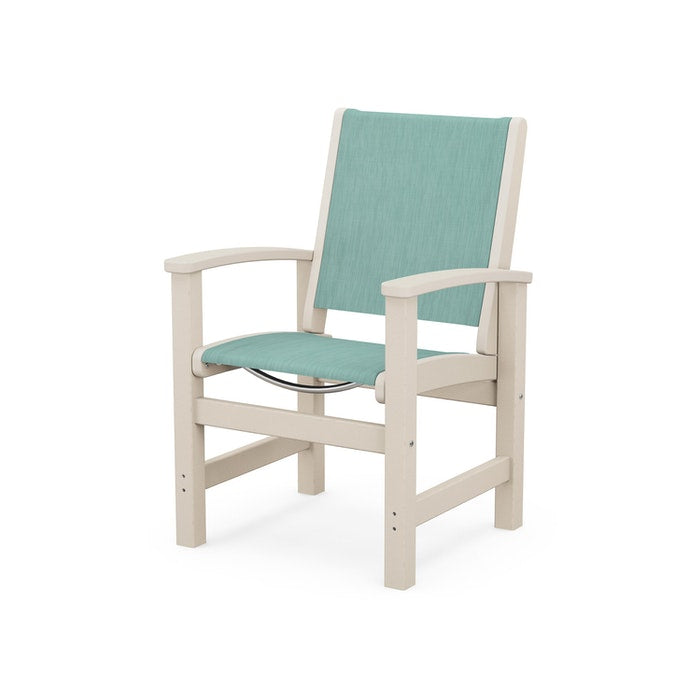 POLYWOOD Coastal Dining Chair - Weather-Resistant Outdoor Furniture, All-Weather Adirondack Chair for Patio, Deck, Garden & Poolside - Perfect for Backyard, Beach House & Waterfront Dining