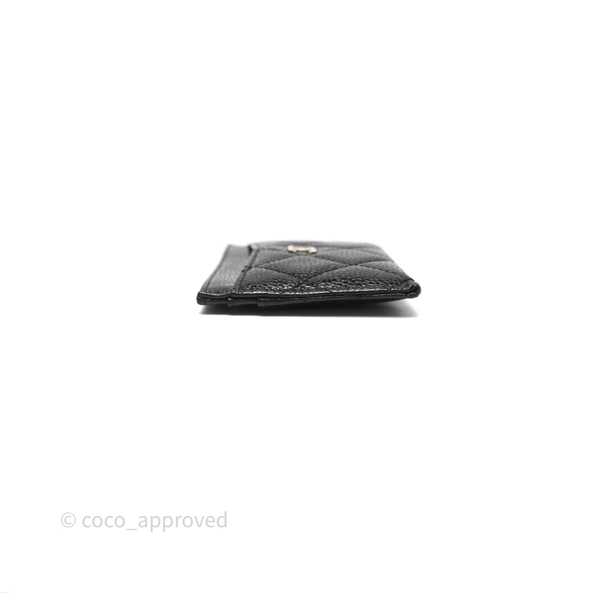 Chanel Classic Flat Card Holder in Black Caviar Leather with Gold Hardware - Perfect for Everyday Use & Luxury Gift Giving