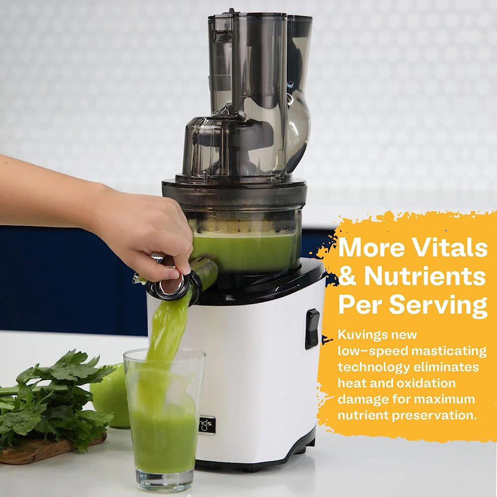 Kuvings Slow Juicer - Cold Press Juicer for Fruits & Vegetables - Quiet & Efficient Masticating Juicer for Healthy Juices - Perfect for Home, Office & Gym Use