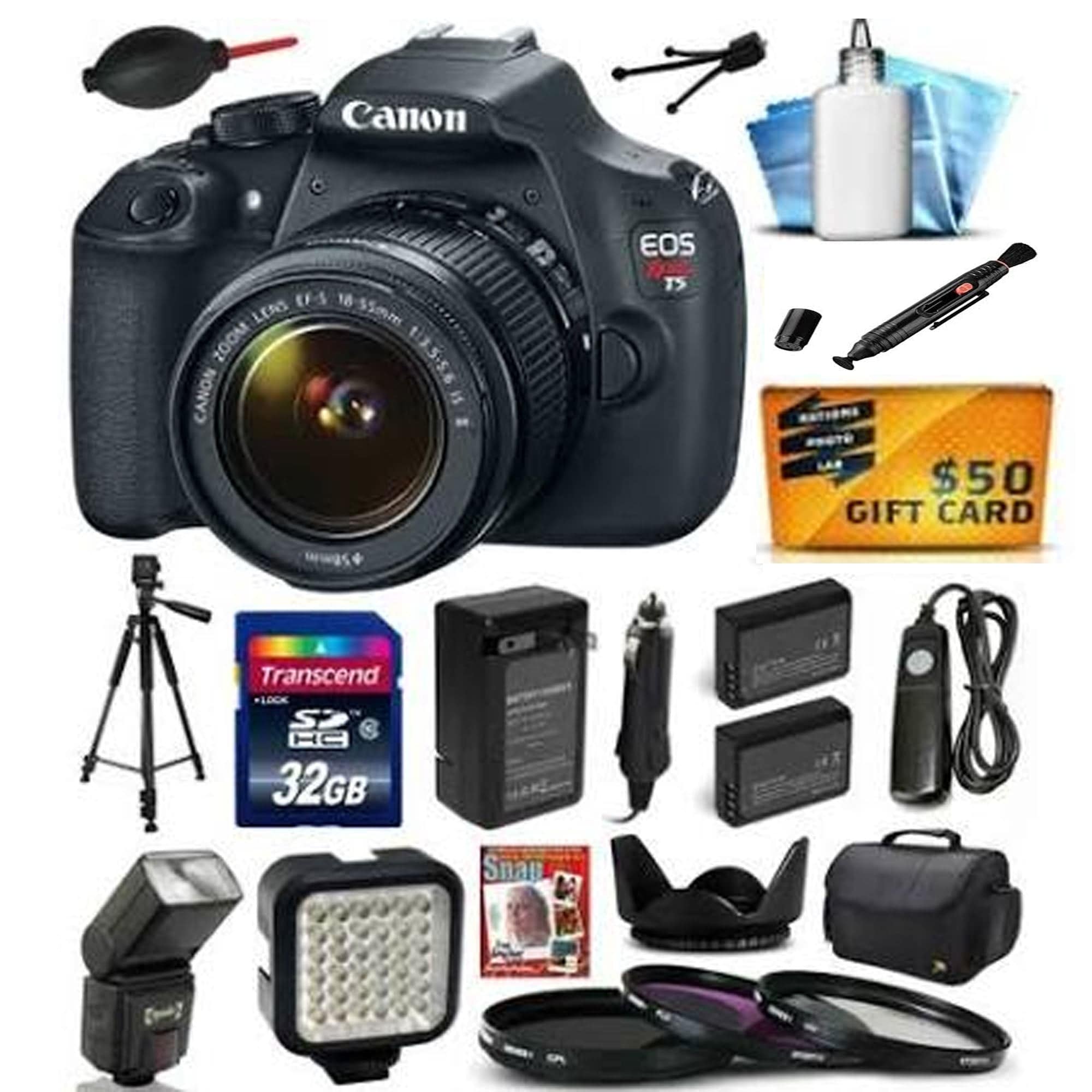 Canon EOS Rebel T5/200D/4000D DSLR Camera with 18-55mm Lens Kit - Professional Photography Bundle for Beginners, Travel & Portrait Shooting