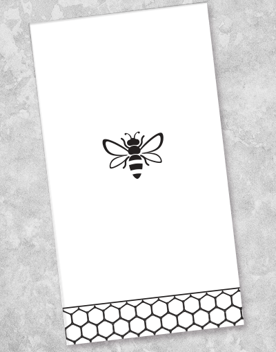 Premium Bee & Honeycomb Pattern Guest Towel Napkins - 36 Count, Soft & Absorbent for Parties, Weddings, and Home Decor