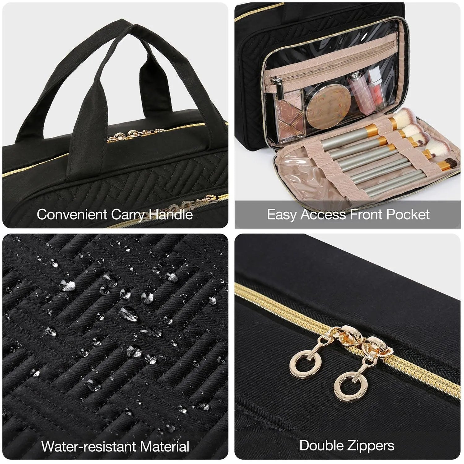 Space Saver Pro Hanging Toiletry Bag - Waterproof Travel Cosmetic Organizer for Bathroom, Camping & Gym - Compact Hanging Toiletry Case with Multiple Pockets