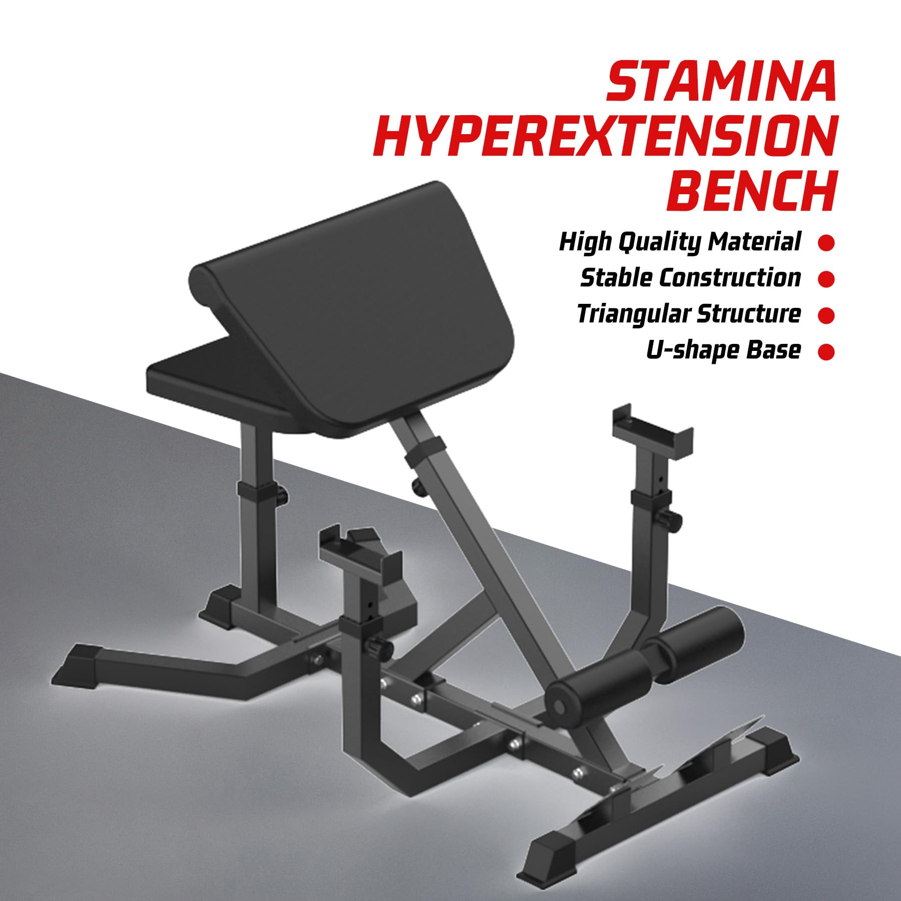 GARVEE 2-in-1 Roman Chair & Preacher Curl Bench - Adjustable Hyperextension Bench for Home Gym - Heavy Duty Ab, Back, Glute & Leg Workout Equipment with Arm Support - Perfect for Strength Training & Core Exercises (Black)