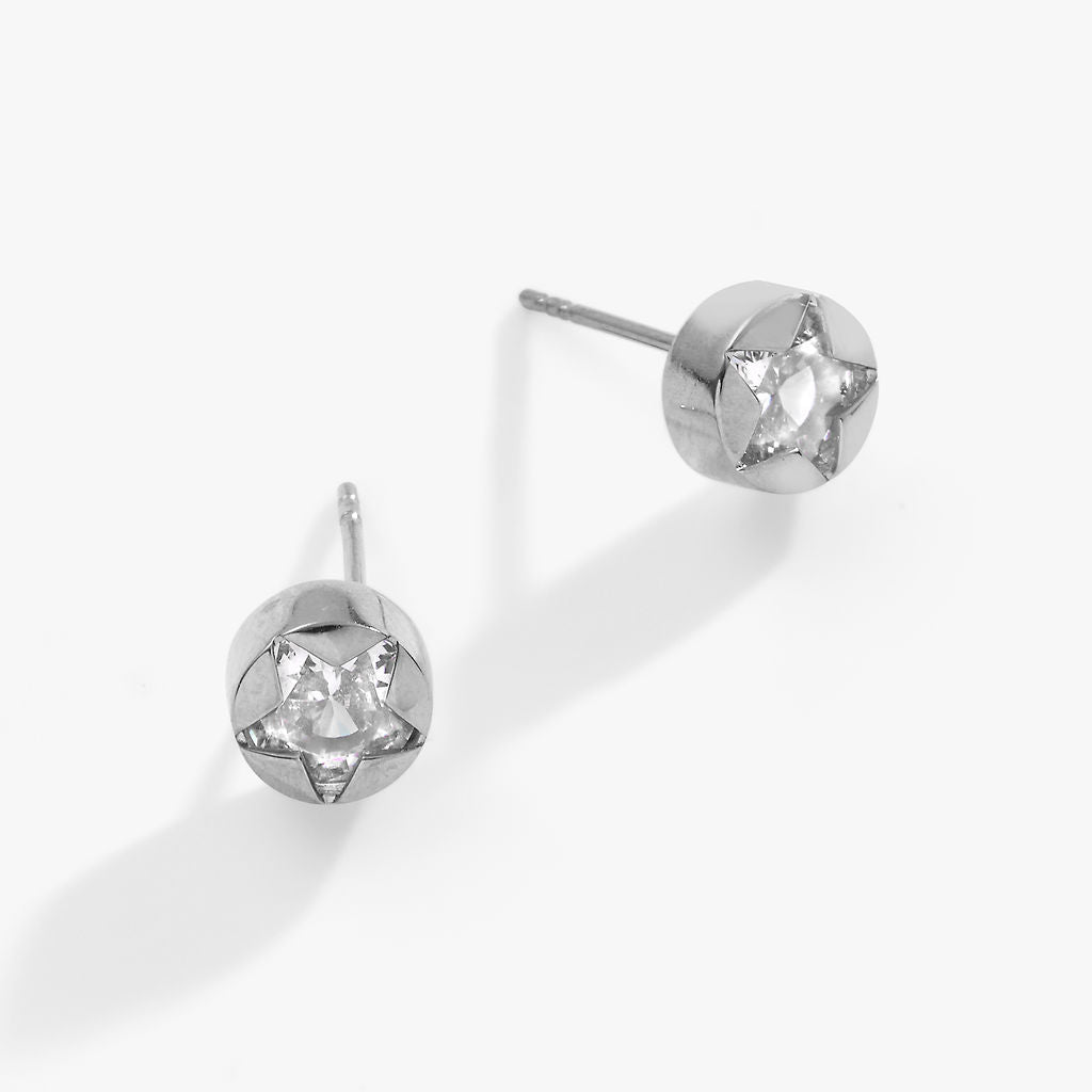 Crystal Star Mini Stud Earrings for Women - Sparkling Tiny Star Earrings for Daily Wear, Gift Giving & Special Occasions