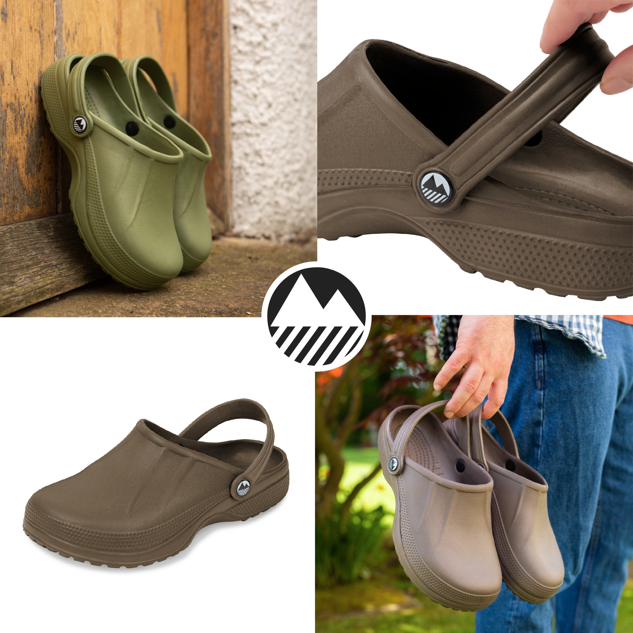 Men's Allonby Classic Garden Clogs - Wide Fit Comfortable Slip-On Shoes for Outdoor Work, Gardening & Beach Use