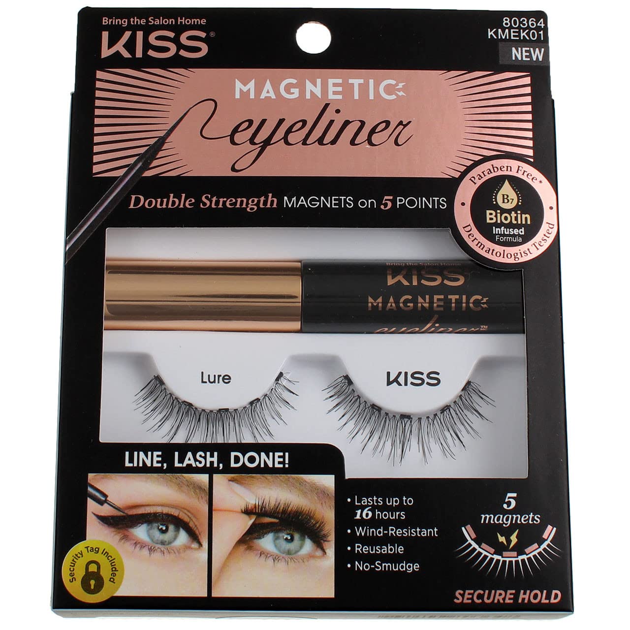 Magnetic Eyeliner and Eyelash Kit - 6 Pack False Lashes with Strong Hold for All-Day Wear | Perfect for Parties, Weddings & Special Occasions