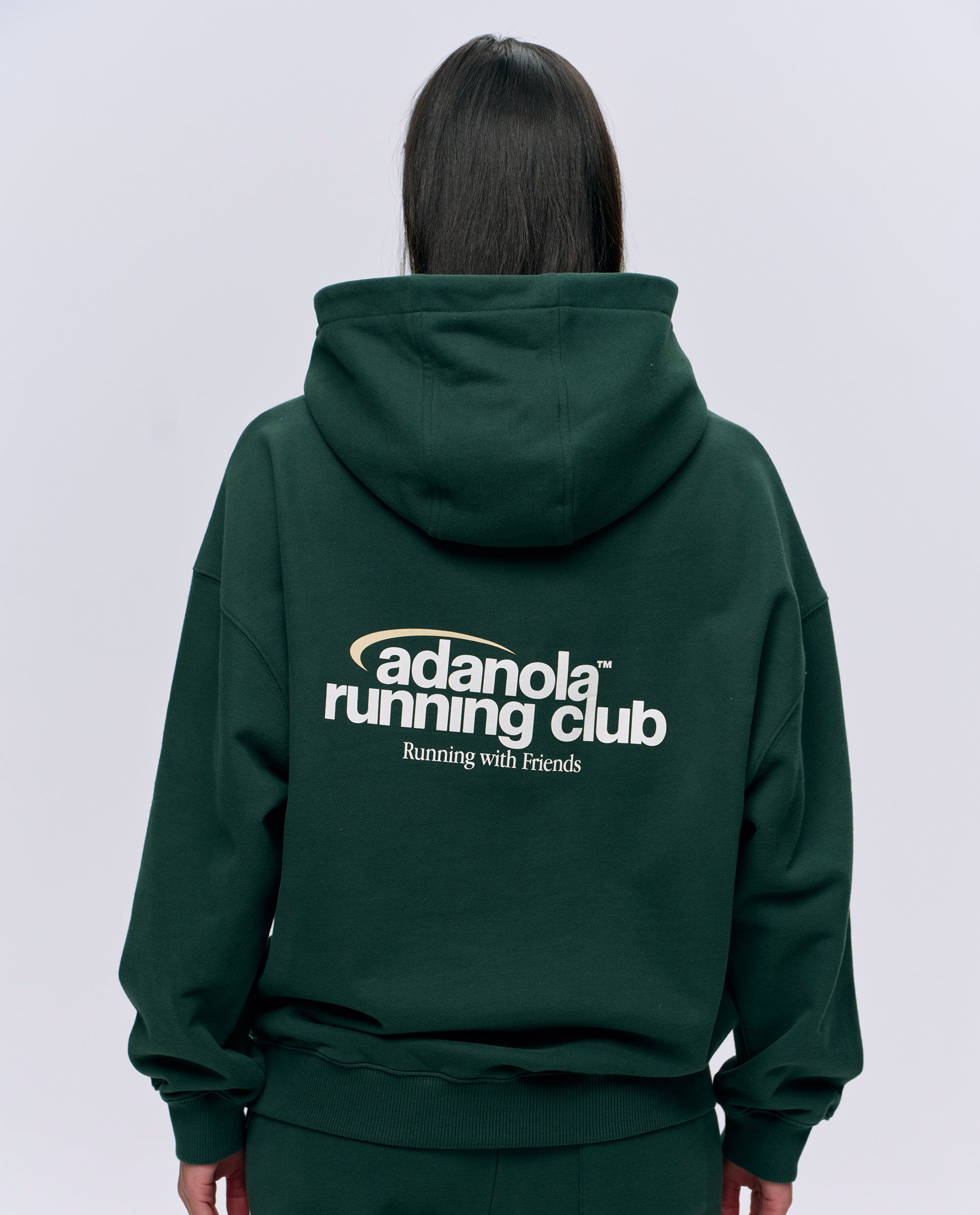Adanola Oversized Running Hoodie for Women & Men - Pine Green | Lightweight, Breathable & Comfortable Workout Sweatshirt for Jogging, Gym & Casual Wear