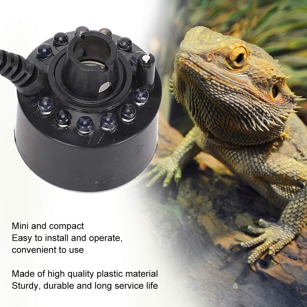 Mini Mist Maker Fogger for Aquarium, Water Fountain & Reptile Tank - LED Colorful Lighting Humidifier & Atomizer for Home, Office, Pond | Creates Relaxing Ambiance & Improves Air Quality
