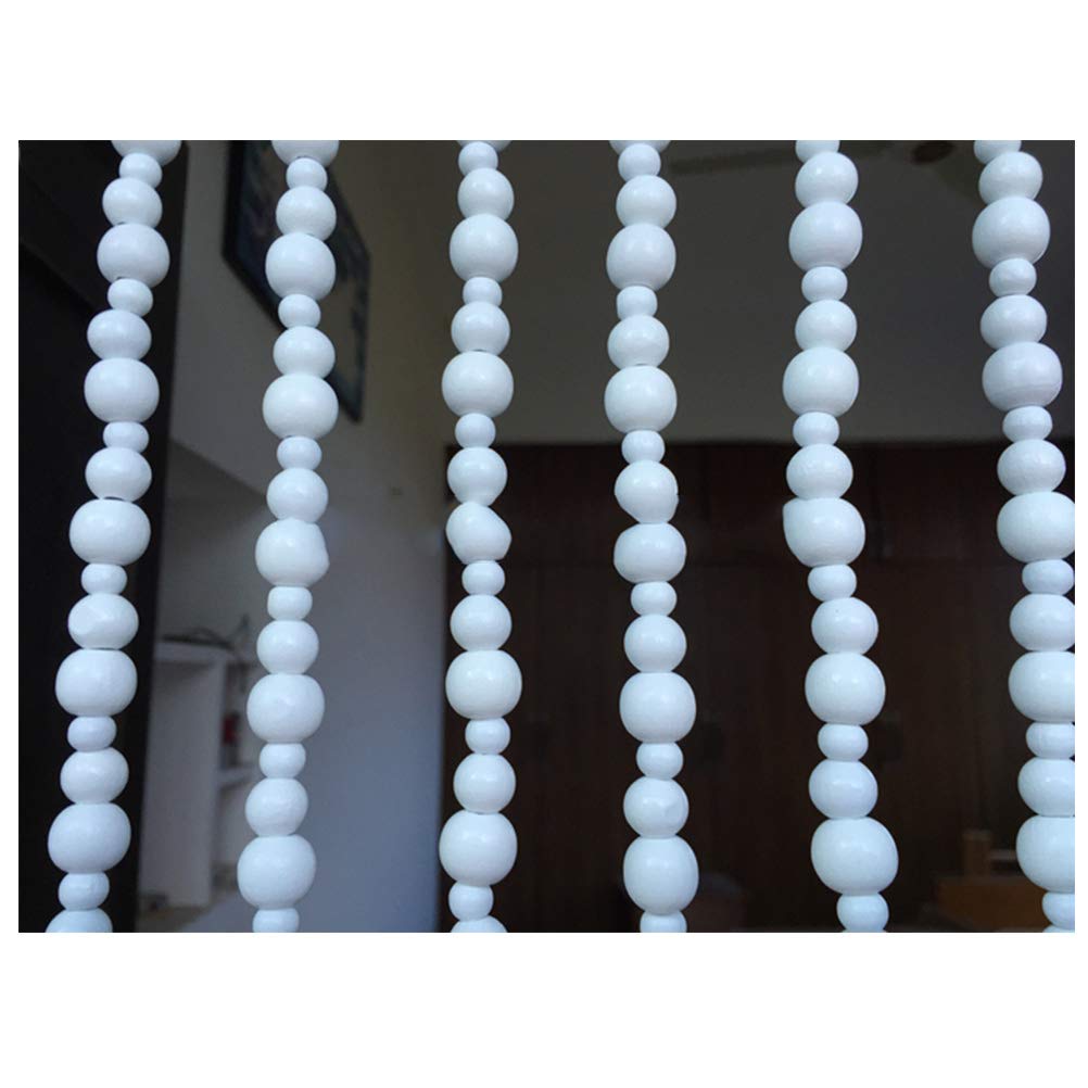 ABBD Wood Beaded Curtains for Doorways - Natural Room Divider & Wall Decor (100x175cm, 40 Strands) - Customizable Boho Chic Home Decor for Bedrooms, Closets & Living Spaces