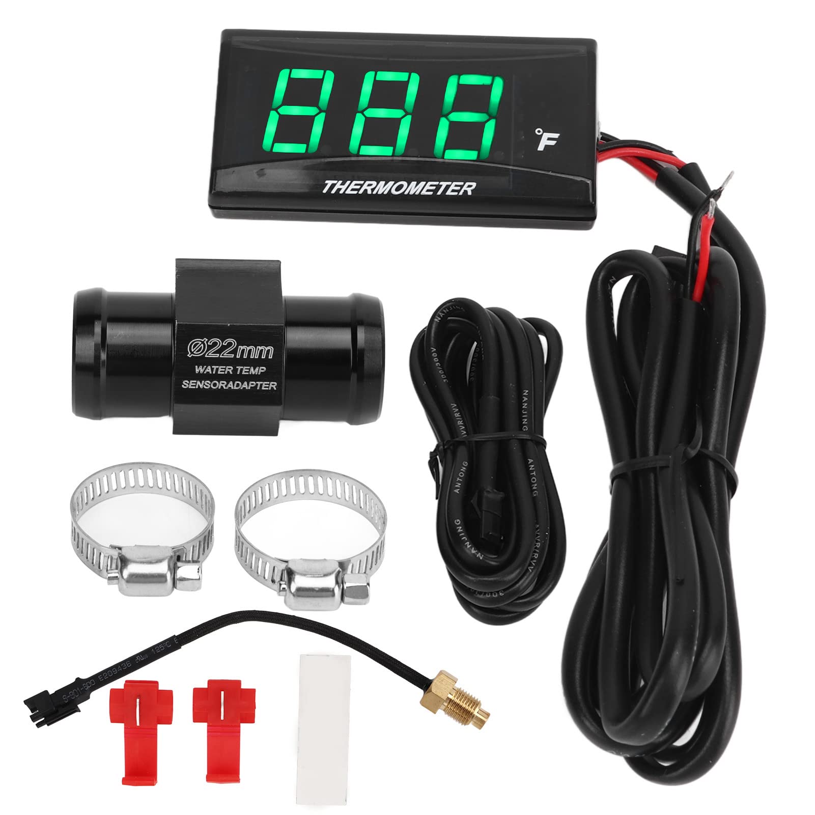 Universal 12V Motorcycle Water Temp Gauge - Ultra Thin LCD for Bike Mods & Racing