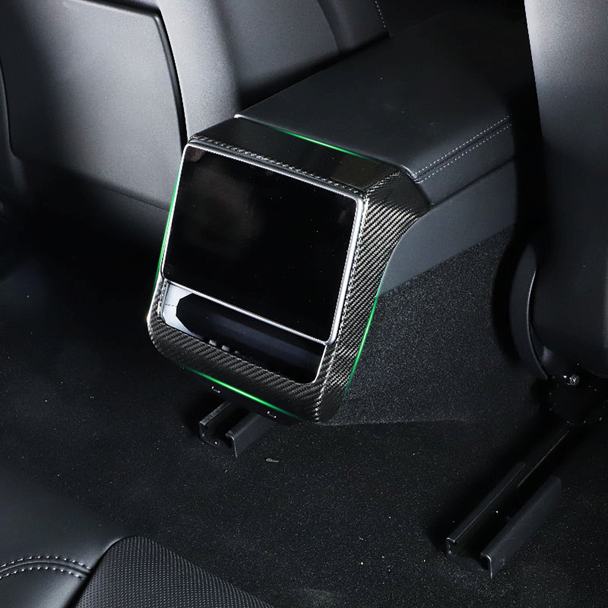 Premium Real Carbon Fiber Rear Screen Frame Trim for 2024+ Tesla Model 3 Highland & 2025+ Model Y Juniper – Glossy/Matte Finish | High-Quality Interior Upgrade for Enhanced Luxury & Style | Perfect for Car Enthusiasts & Tesla Owners