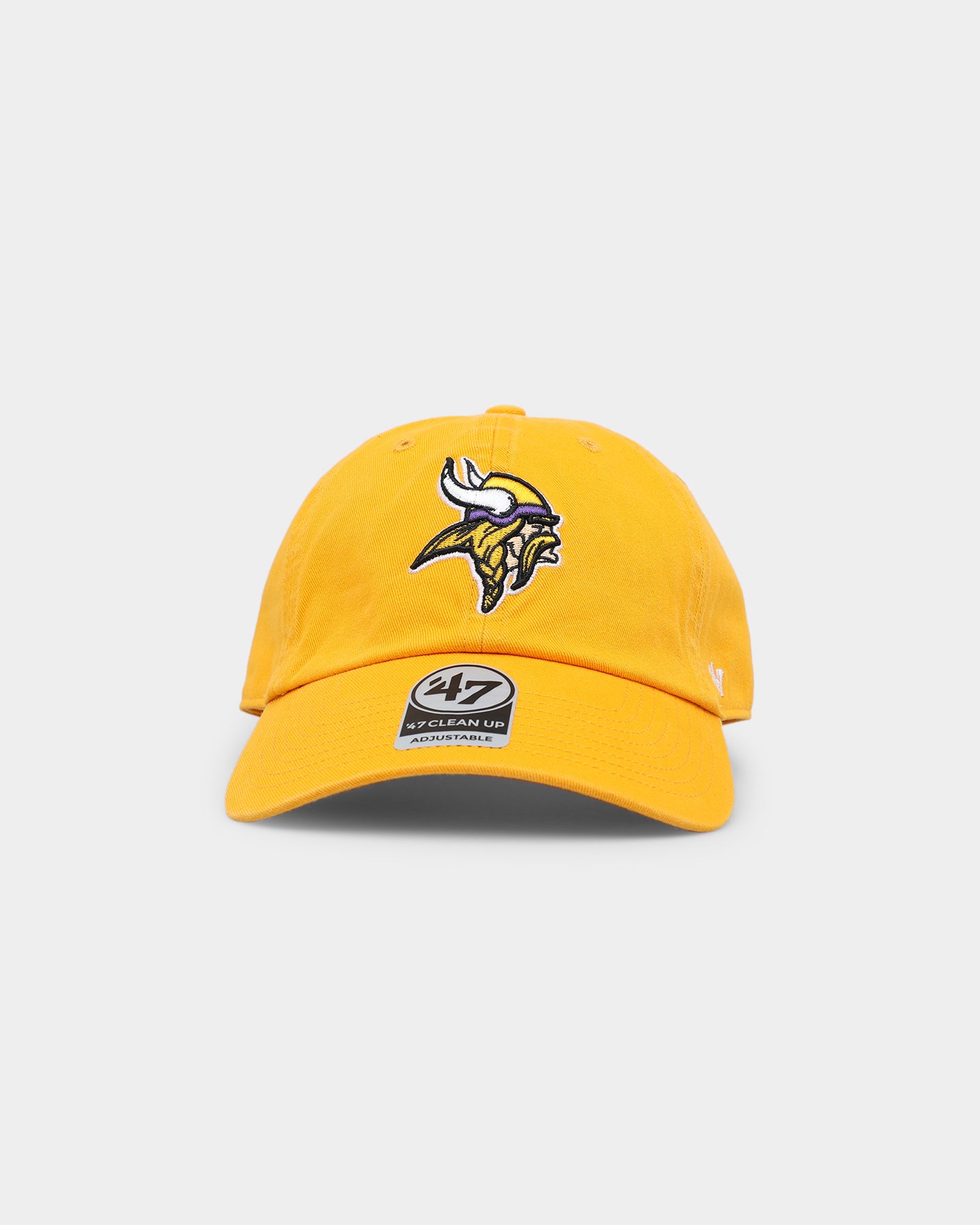 47 Brand Minnesota Vikings 47 Clean Up Adjustable Strapback Hat - Gold | Vintage NFL Fan Gear for Game Day & Casual Wear