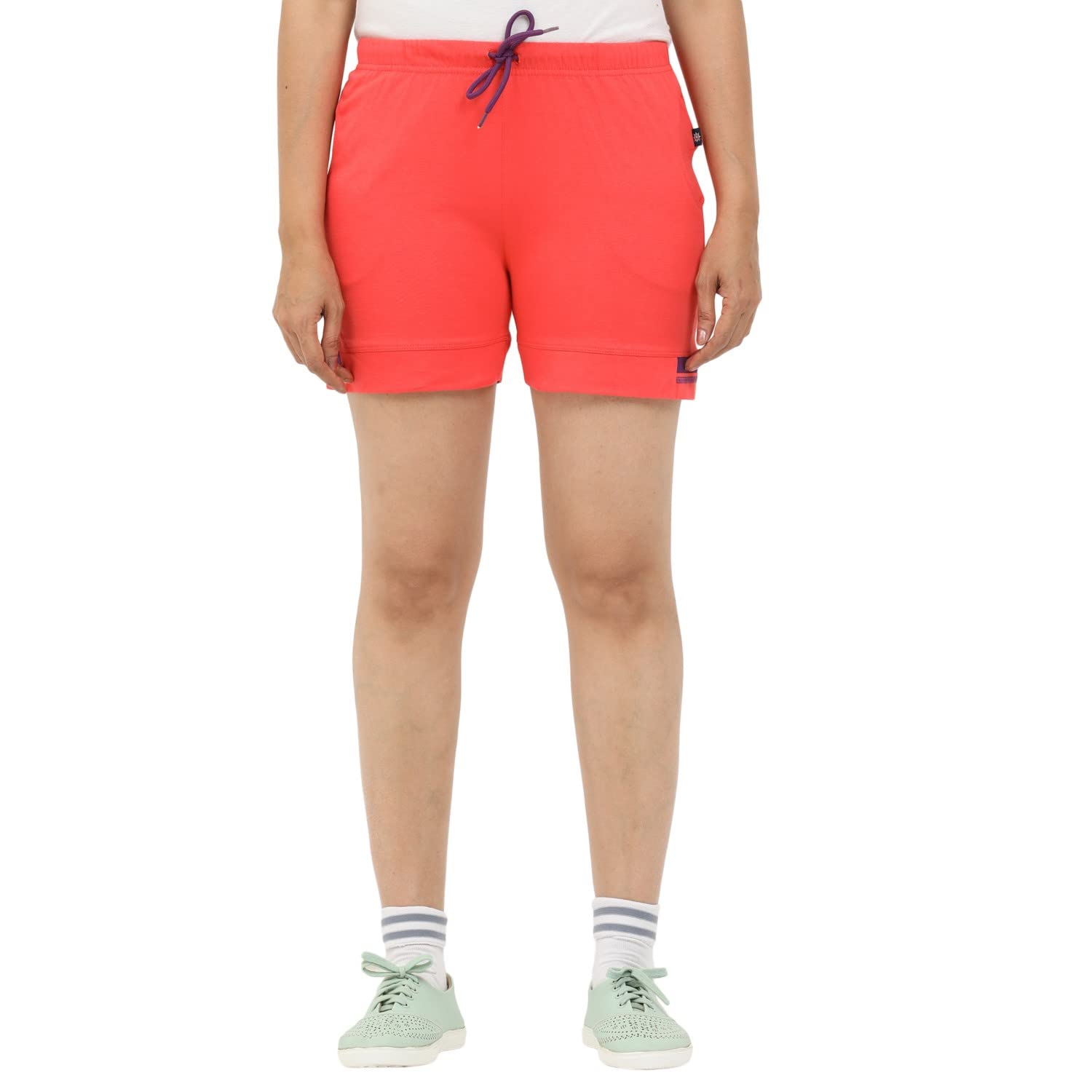 OCEAN RACE Girls Cotton Shorts with Pockets - Comfortable Regular Fit for Summer Play, School & Outdoor Activities