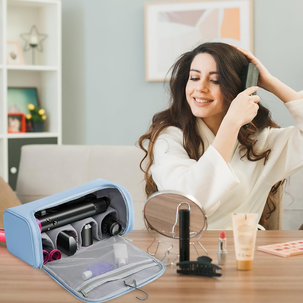 Dyson Airwrap Storage Bag - PU Travel Organizer with Hanging Hook for Hair Stylers | Portable & Compact