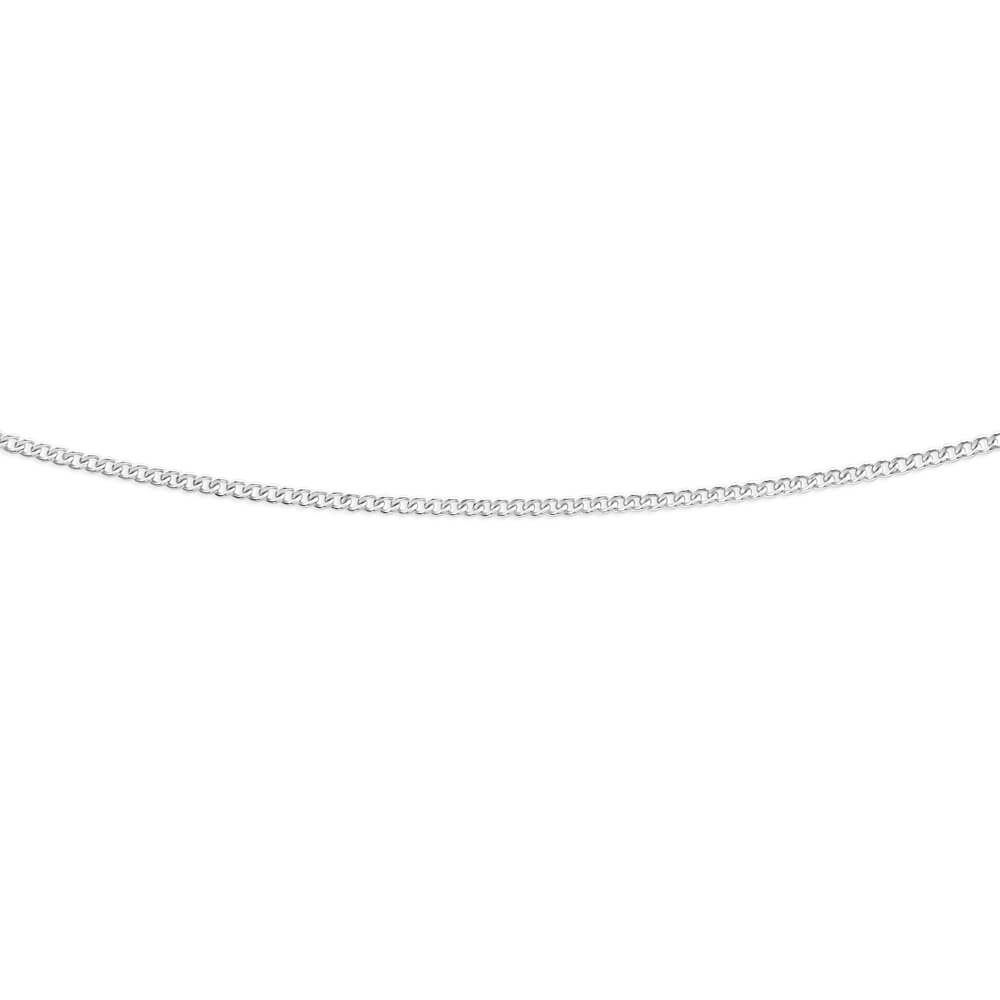 9ct White Gold Silver Filled 50 Gauge 45cm Curb Chain Necklace for Women - Elegant Layering Jewelry for Everyday Wear & Special Occasions
