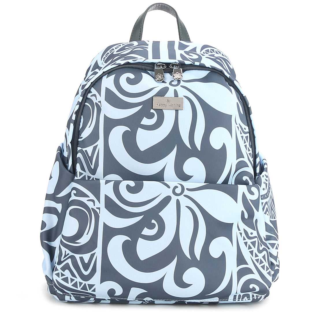 Keʻolu Tapa Tiare Teal Backpack - Lightweight Durable Travel Backpack for Hiking, School & Daily Use