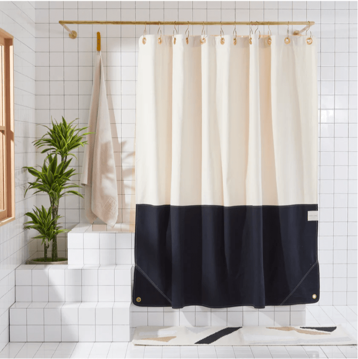 Orient Night Ride Canvas Shower Curtain - Waterproof Bathroom Decor with Unique Japanese Design for Modern Homes & Apartments | Perfect for Spa-Like Bathrooms, Guest Baths, and Dorm Showers
