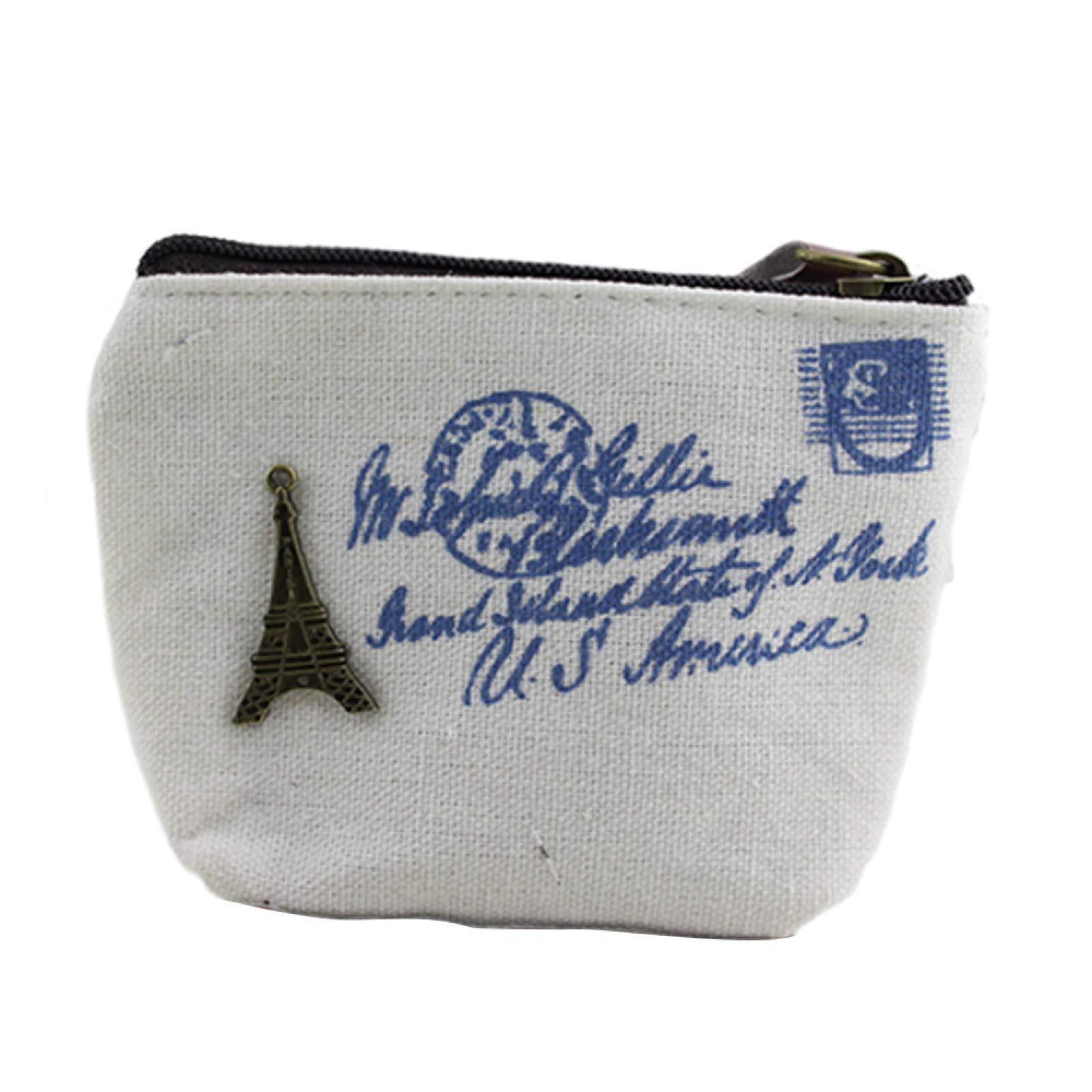 Vintage Camera & Eiffel Tower Coin Purse for Women - Retro Mini Wallet Clutch with High Wheel Letter Design | Perfect for Travel, Shopping, and Everyday Essentials Storage
