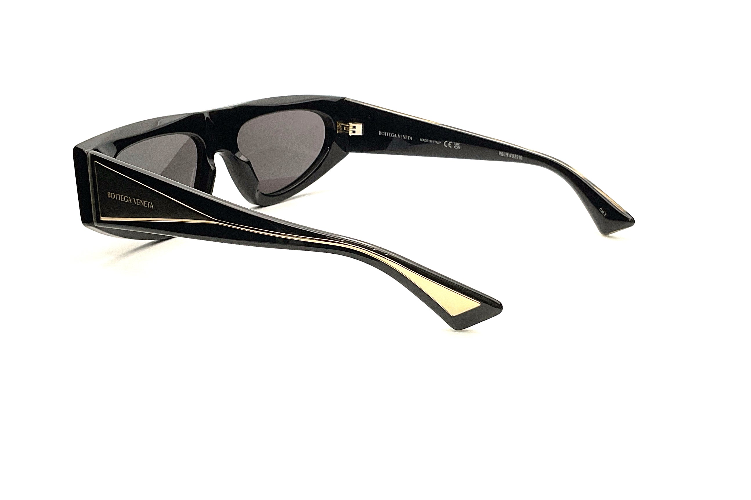 Bottega Veneta BV1277S Sunglasses - Black & Gold Aviator Style for Men & Women | Perfect for Outdoor Activities, Travel & Fashion Accessories