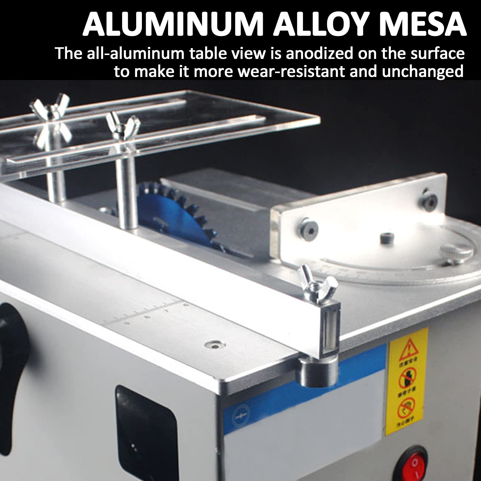 180W Mini Table Saw - 10000RPM, 0-25mm Blade Adjustment for Wood Cutting & Engraving | DIY & Crafting