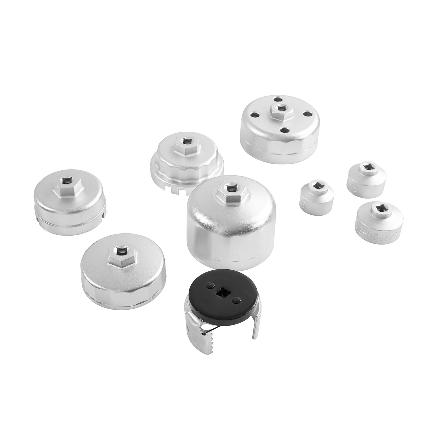 OEMTOOLS 27199 9-Piece Oil Filter Cap Wrench Set - Adjustable & Universal Oil Filter Removal Tool Kit for 3/8