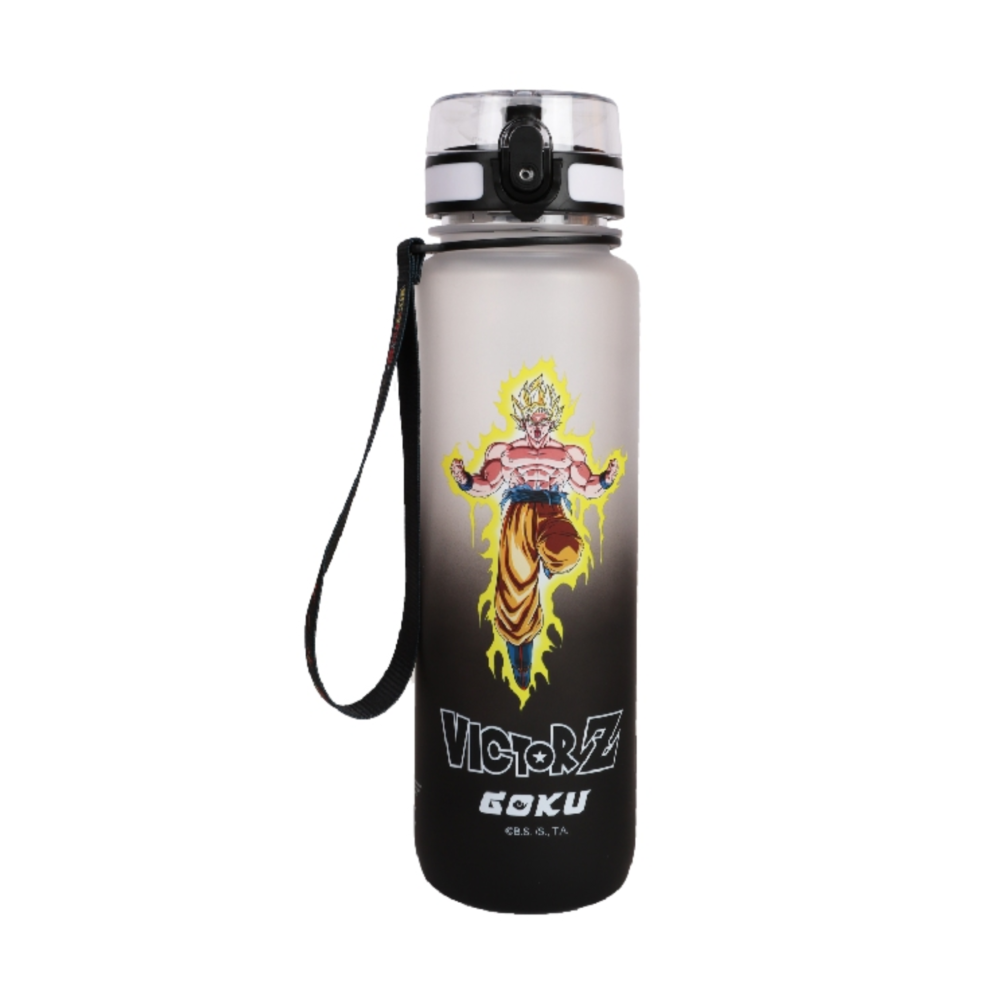 Victor x Dragon Ball Z PG871DBZ Official Licensed Sports Water Bottle 24oz - BPA Free Insulated Stainless Steel Bottle with Straw Lid [Black] - Perfect for Gym, Workout, School & Outdoor Activities