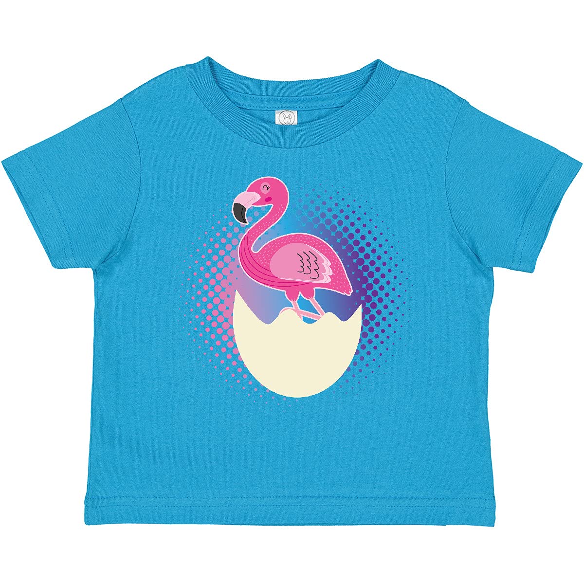 Inktastic Easter Flamingo Egg Hatching Toddler T-Shirt for Girls - Cute Spring Outfit for Easter Egg Hunt & Family Photos