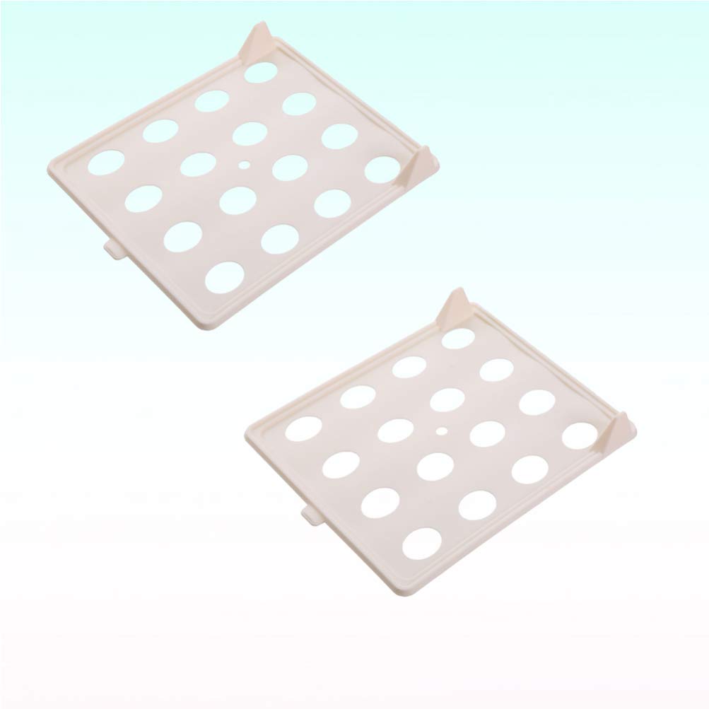 Hemoton 2-Pack Stackable File Organizer Trays - Foldable Drawer Organizer for T-Shirts, Documents & Receipts | White Clamshell Design for Office, Home & Closet Storage