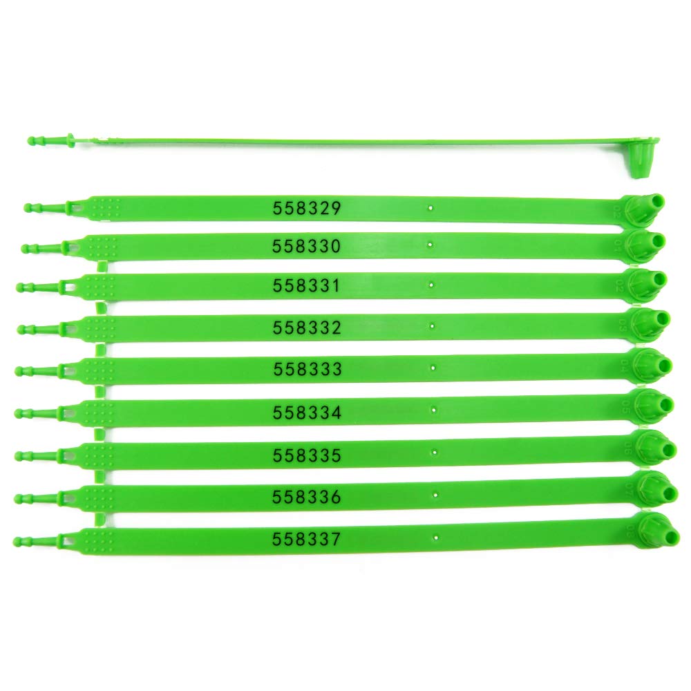 1000 Pack Green Plastic Security Tamper Proof Trailer Truck Shipping Container Seals - Heavy Duty Cargo Lock for Logistics, Transportation & Warehouse Security (Industrial Use)