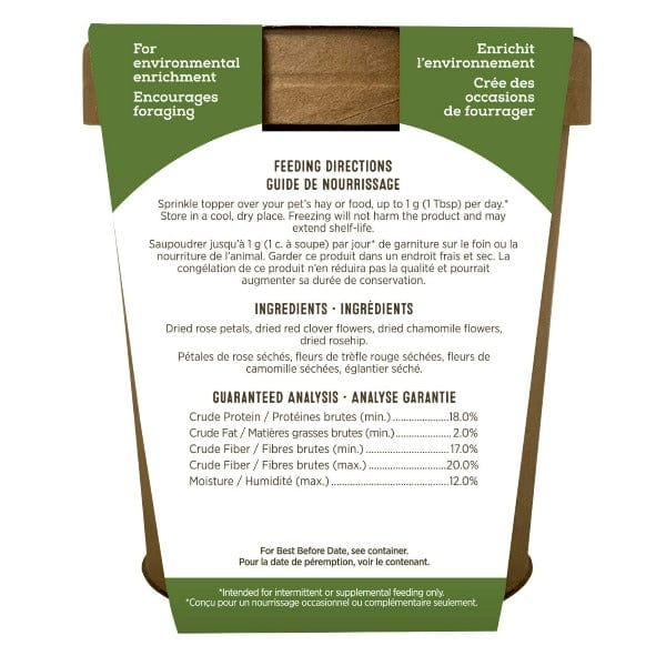 Living World Green Gourmet Toppers Botanicals - Premium Natural Rabbit & Small Pet Food Topper - Healthy Herb Mix for Guinea Pigs, Hamsters & Chinchillas - Perfect for Enhancing Meals & Encouraging Foraging Behavior