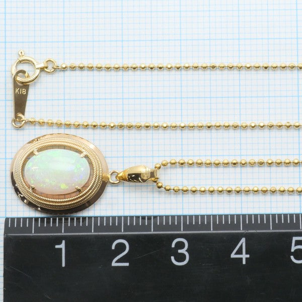 18K Yellow Gold Opal Necklace for Women - Elegant Opal Jewelry Gift for Birthday, Anniversary & Special Occasions | Perfect for Everyday Wear & Evening Events